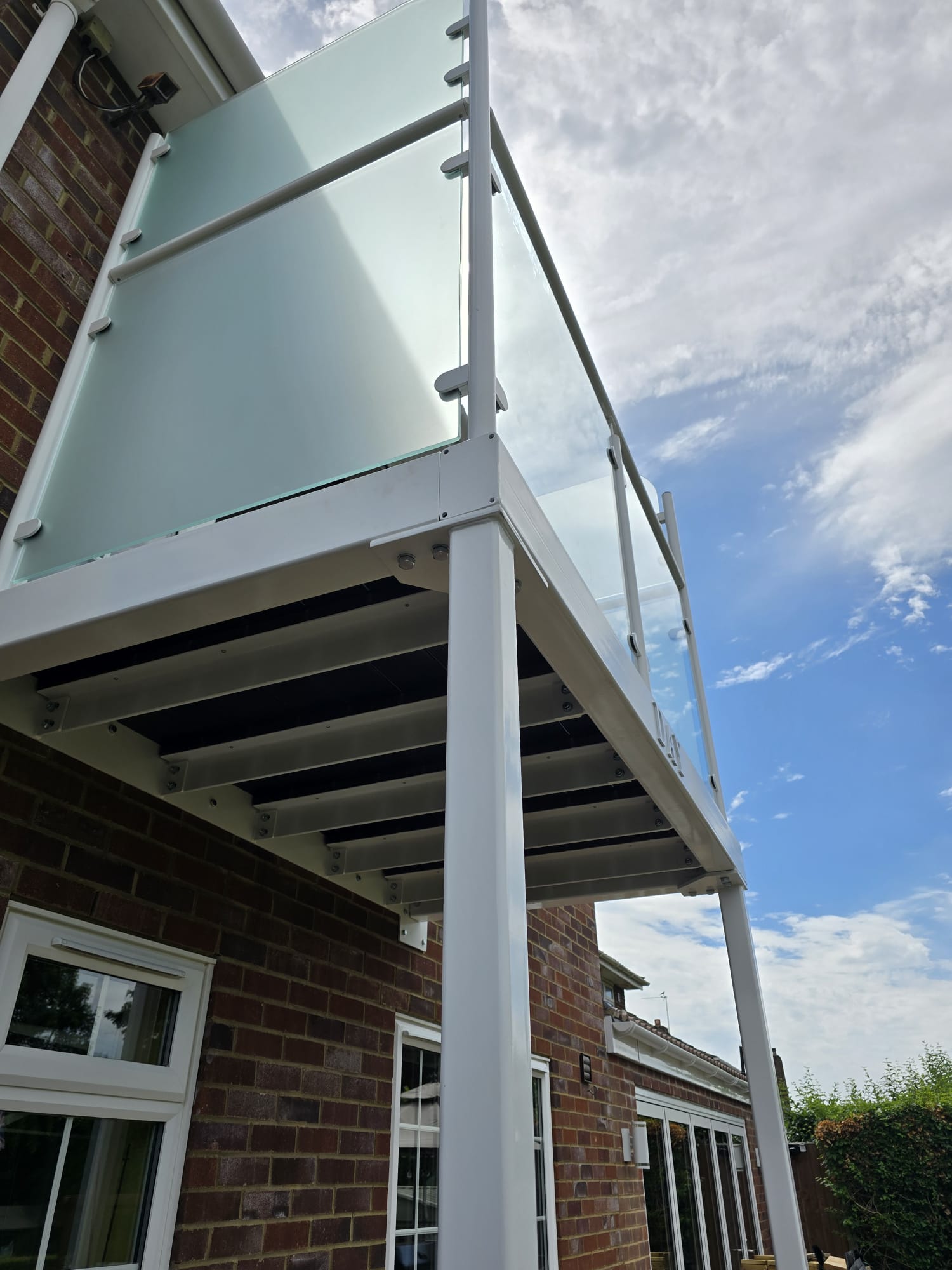 Walkout Balcony with Raised Privacy Screens